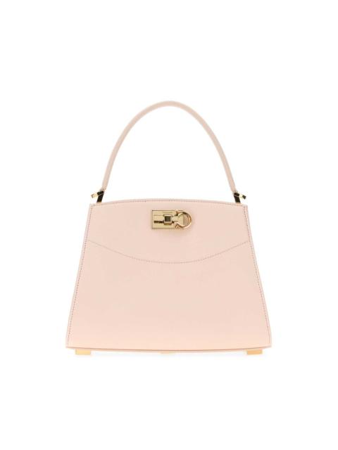 FERRAGAMO Ferragamo Pastel Pink Leather Small Studio Box Handbag