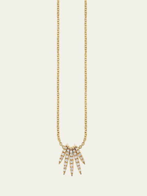 SYDNEY EVAN 14K Yellow Gold Needle Drop Diamond Necklace