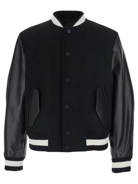 Givenchy Givenchy Men Wool And Leather Varsity Jacket