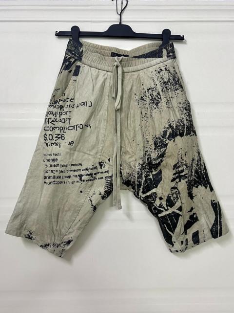 Julius Julius_7 Suede Loose Drop-Crotch Cropped Shorts