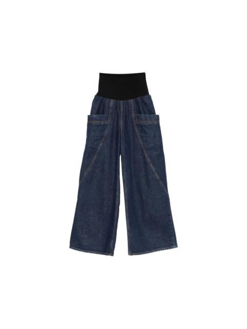 Alaïa Alaïa Blue Denim - Wide-Leg Jeans Women