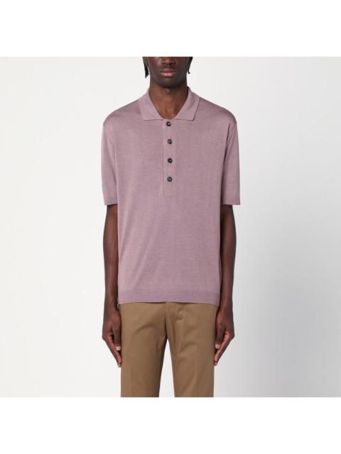 Tagliatore - Tagliatore Lilac silk-blend polo shirt