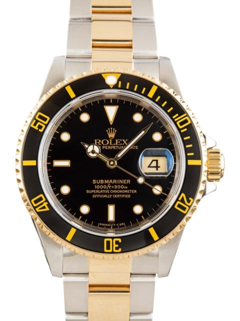 ROLEX Rolex Submariner Two Tone 16613 Black