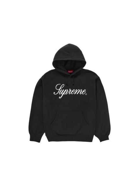 Supreme Supreme Embroidered Script Hooded Sweatshirt Black