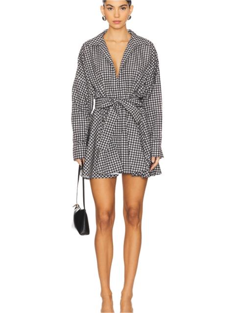 NORMA KAMALI Oversized Shirt Flared Mini Dress