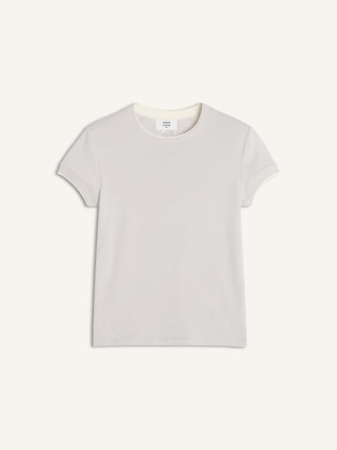 Maison Kitsuné CONTRASTED RIB FITTED TEE-SHIRT