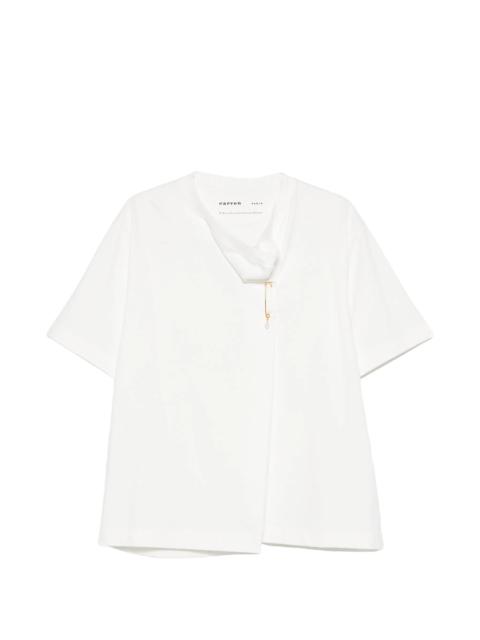 Carven Carven Draped-detail T-shirt