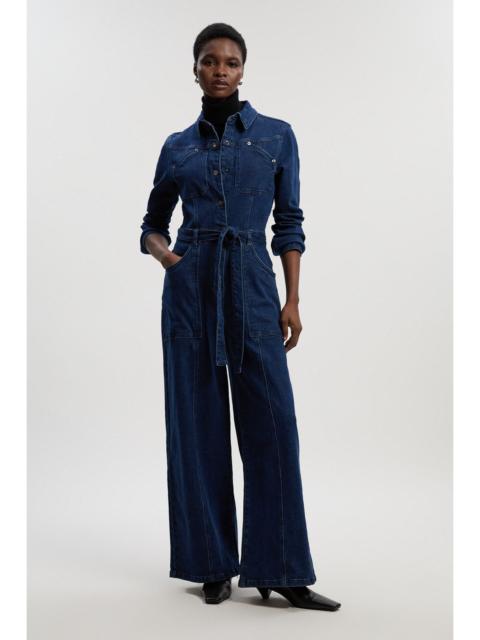KAREN MILLEN Denim Western Jumpsuit