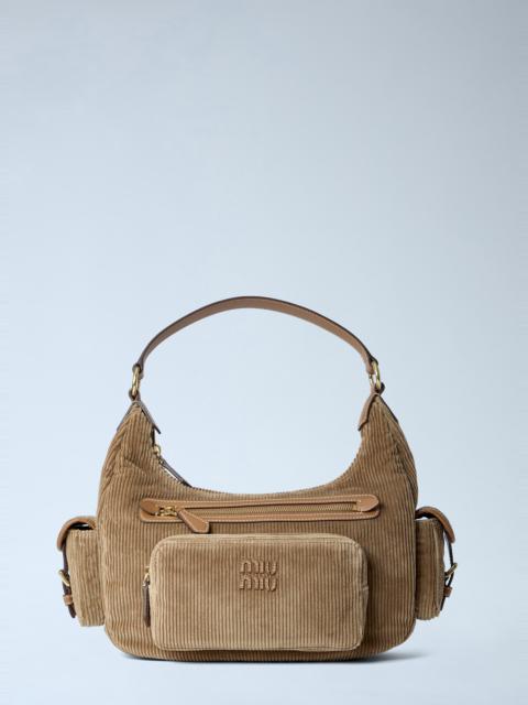 Miu Miu Corduroy Pocket Shoulder Bag