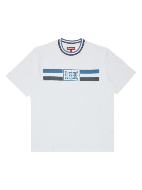 Supreme Supreme Warm Up Stripe Short-Sleeve Top 'White'