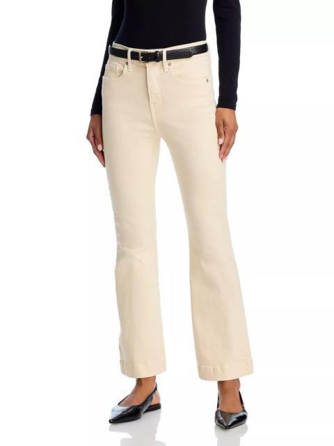 VERONICA BEARD Carson High Rise Ankle Flare Jeans in Ecru