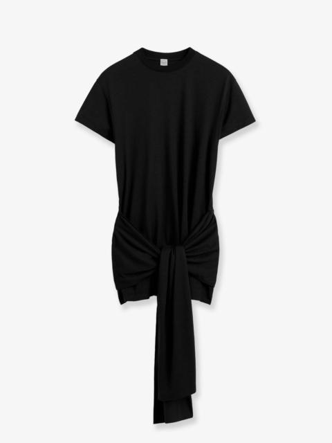 TOTEME Toteme Lyocell and Cotton Blend T-Shirt Black