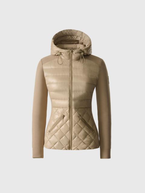 MACKAGE AGATHA Quilted Mixed-Media Hooded Jacket
