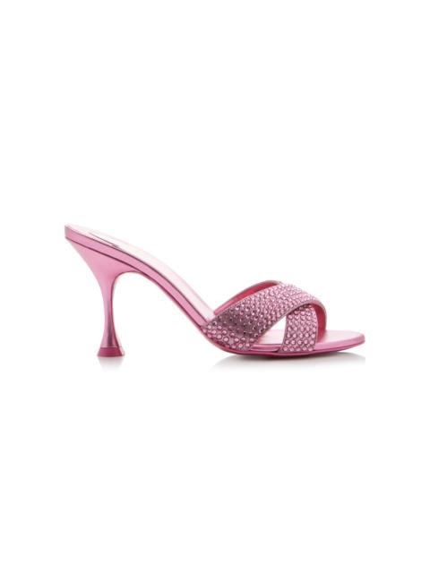 Christian Louboutin Mariza Is Back 85mm Crystal-Embellished Suede Pumps pink