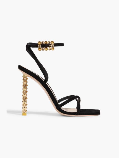 Gianvito Rossi Wonder embellished suede sandals