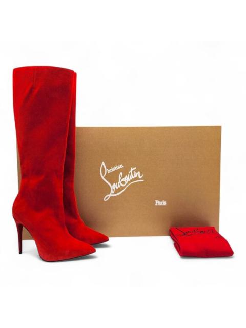 Christian Louboutin Christian Louboutin Armurabotta Suede Knee-High Boots Red EU 38 US 7.5 $1795 NWB