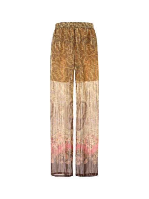 Valentino Printed pekin wide-leg pant