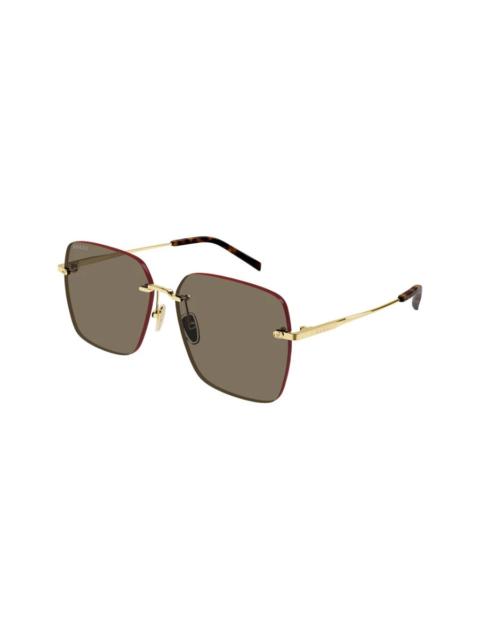 GUCCI Gucci Brown Square Ladies Sunglasses GG1955SA 002 60