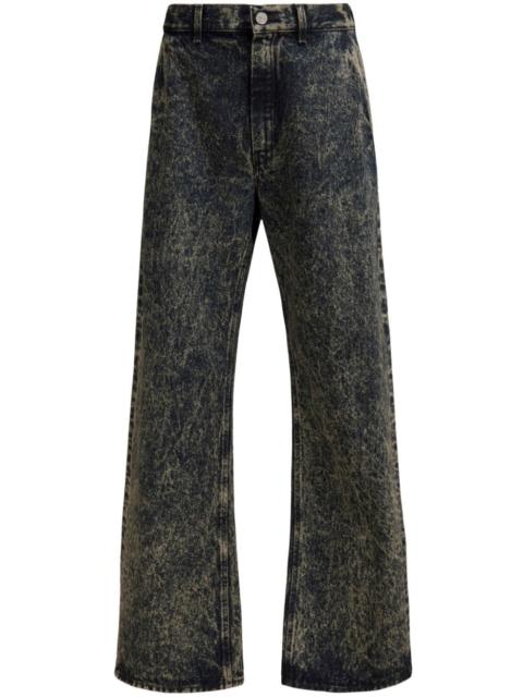 Marni distressed-effect wide-leg jeans