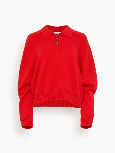 Loulou de Saison Homere Sweater in Tomato