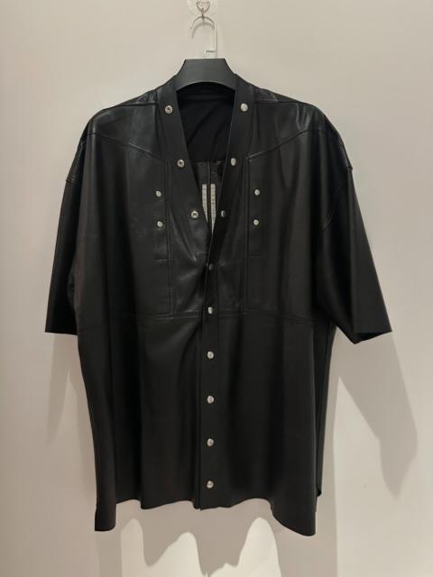 Rick Owens Rick Owens 22SS Larry shirt leather short-sleeve