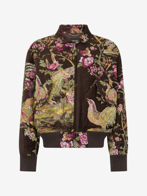 Roberto Cavalli Bomber Jacket With Natural Landscape