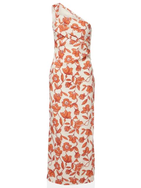 SIR. Chloe One Shoulder Midi Dress in Tuileries