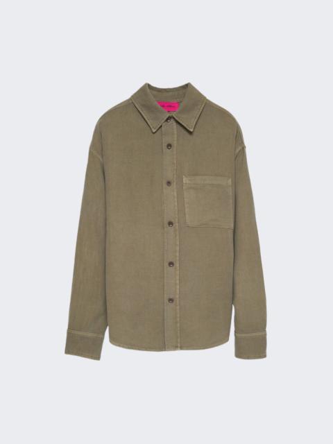 The Elder Statesman Early Dawn Overshirt New Olive