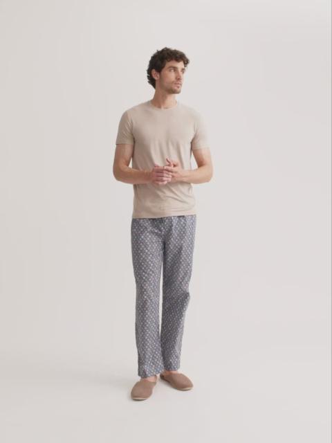 Derek Rose Men's T-Shirt Basel Micro Modal Stretch Light Stone