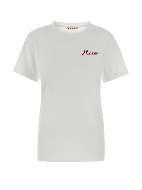 Marni Marni Women White Cotton T-Shirt