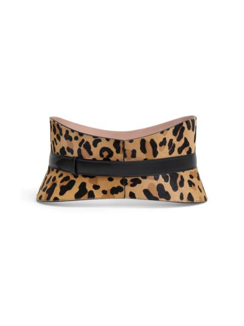 Alaïa Neo Leopard Ponyhair Bustier Belt animal