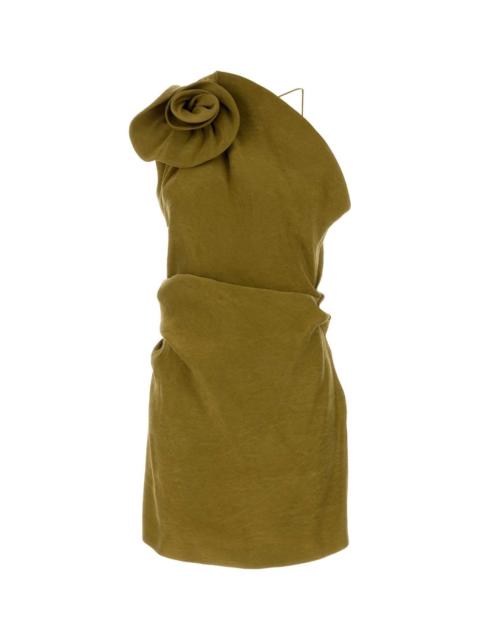 MAGDA BUTRYM Magda Butrym Women Sage Green Silk Mini Dress