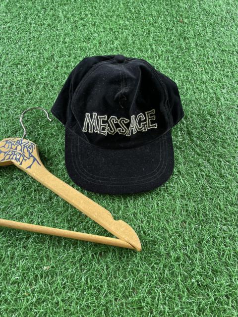 Other Designers Vintage - ⚡️Vintage Message Spell Out Velvet Japan Cap 90s