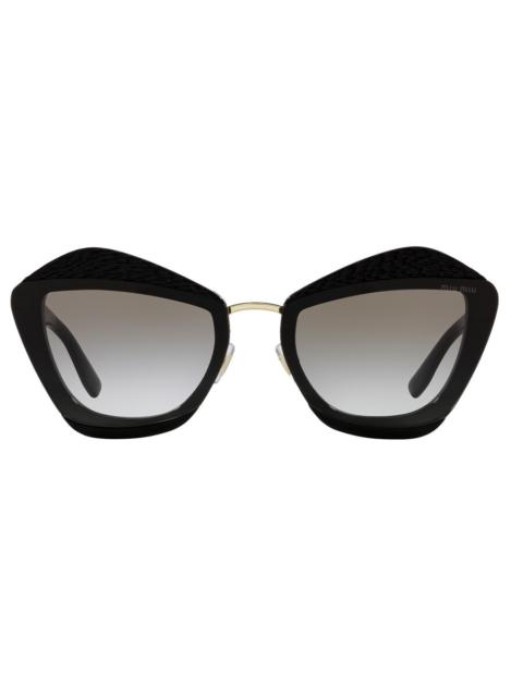 Miu Miu Miu Miu Gray Gradient Butterfly Ladies Sunglasses 0MU 01XS 06F0A767