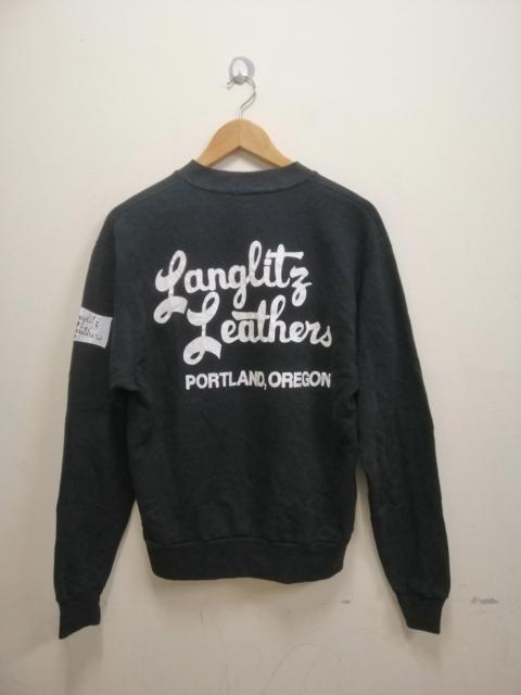 Other Designers Vintage - Vintage Langlitz Leathers sweatshirt by Jerzees Made in USA