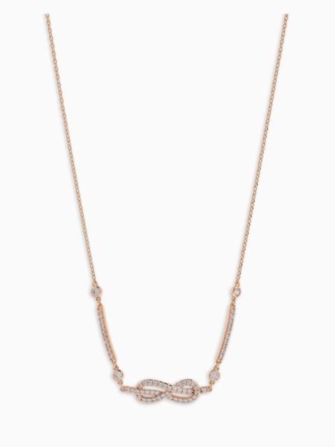 EMPORIO ARMANI ROSE GOLD-TONE BRASS STATION NECKLACE