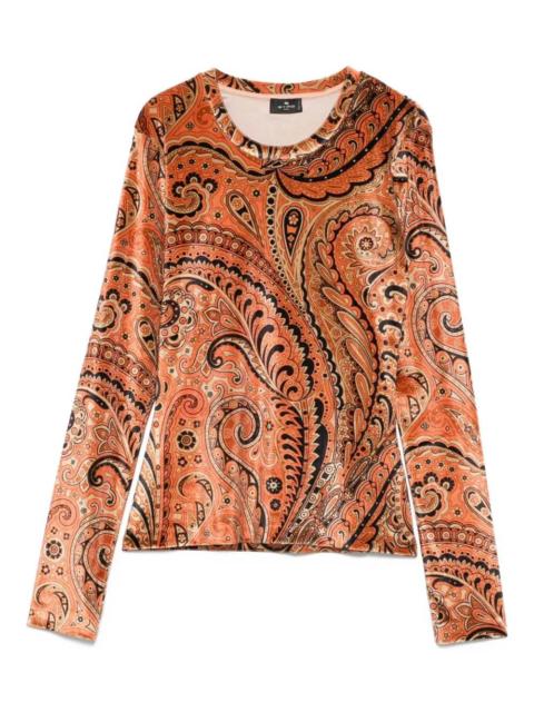 Etro Etro Women Paisley Print Velvet Top