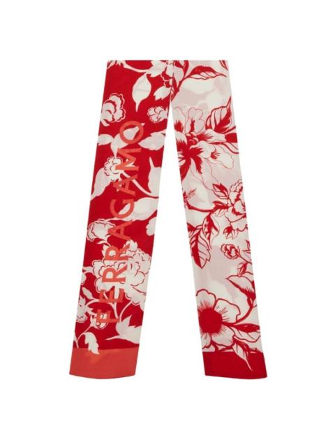 FERRAGAMO Ferragamo Dragon Print Narrow Strap Silk Headband