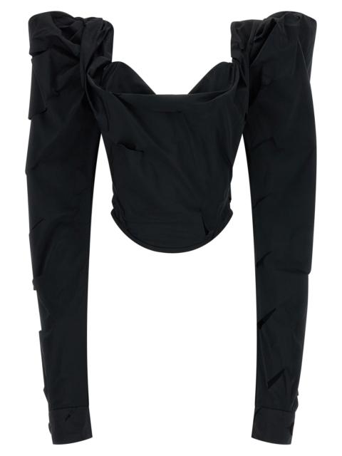 Vivienne Westwood Ls Sunday Corset Tops Black