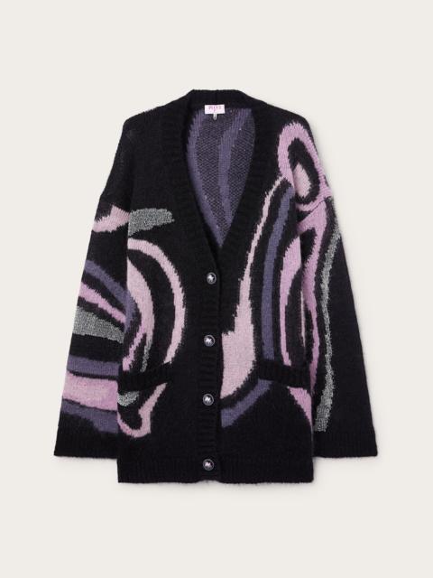 PUCCI OVERSIZED CARDIGAN WITH MARMO INLAY