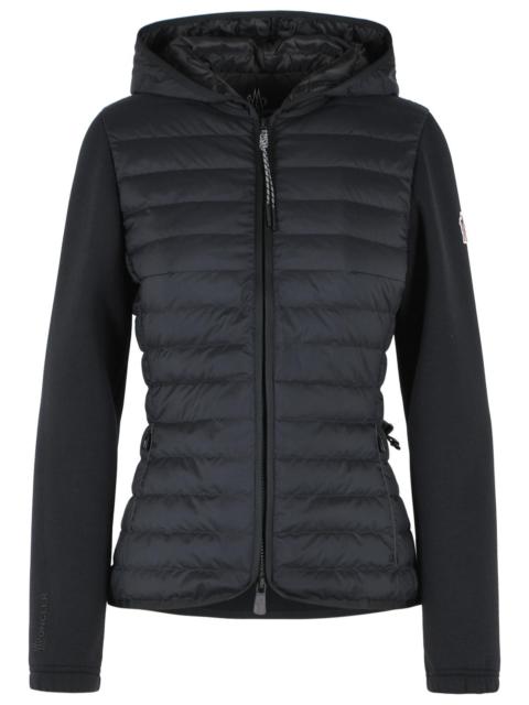Moncler Grenoble Moncler Grenoble Padded Hoodie With Zip In Black Polyester Blend