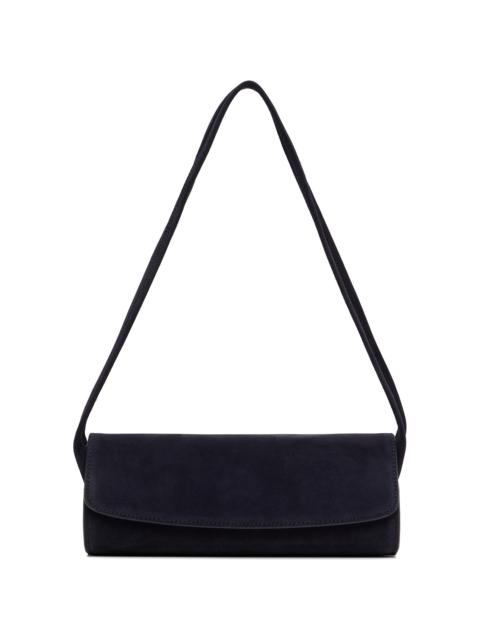 LE17SEPTEMBRE Navy Suede Cylinder Bag