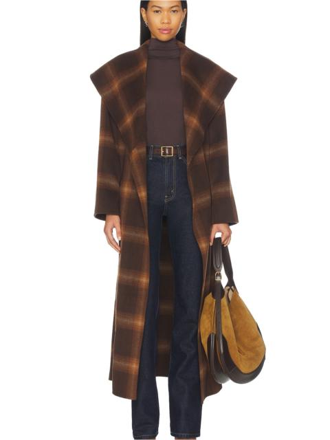 SIMKHAI Mulholland Plaid Robe Coat