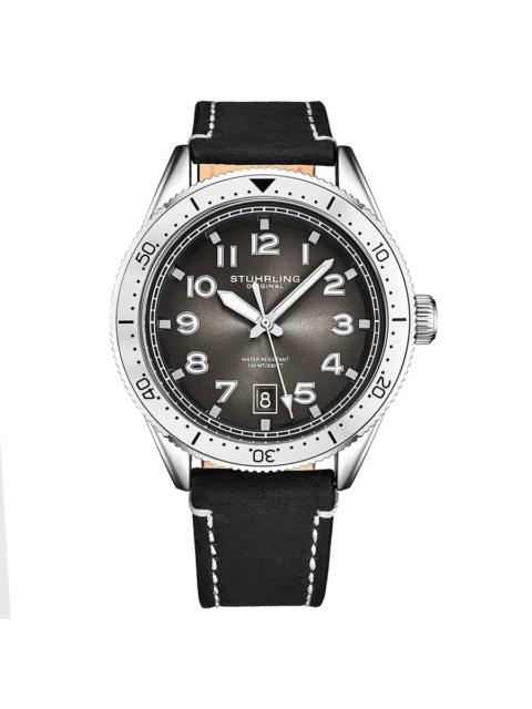 Other Designers Stuhrling Original Monaco Quartz Black Dial Men's Watch M13669