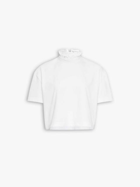 Alaïa COTTON JERSEY CROPPED T-SHIRT