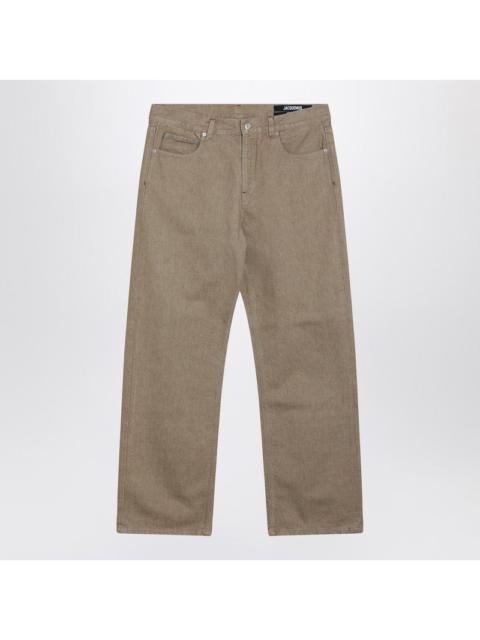 JACQUEMUS Jacquemus Straight Beige Denim De-Nîmes Trousers Men