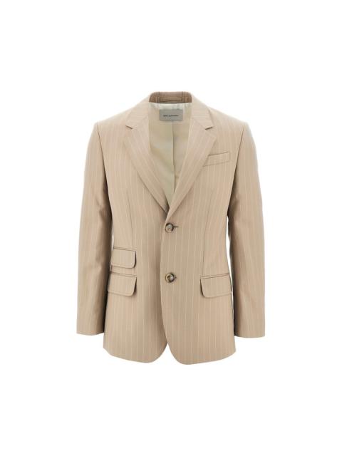 AMI Paris Ami Pinstriped Wool Jacket Beige Men