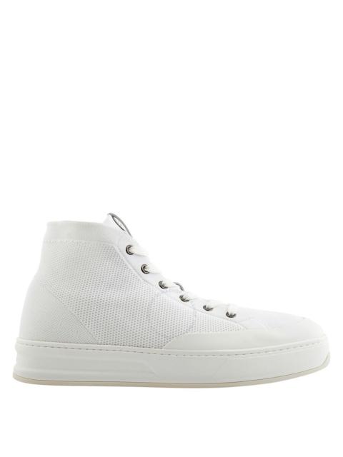 Tods Men's White Knit High-Top Sneakers
