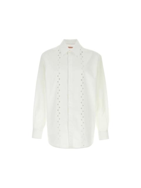 Valentino VALENTINO White Poplin Shirt New & Authentic (Men's size:48;