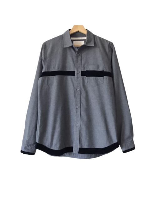 Authentic White Mountaineering Japan Chambray Suede Shirt